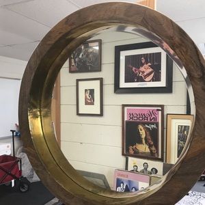 Wall mirror | India made | wood and copper